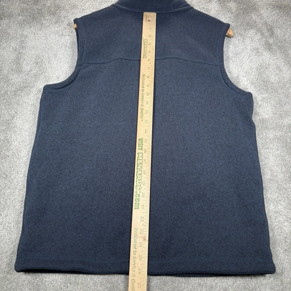 The North Face Sweater Fleece Vest Mens M Full Zip Blue Corona Company Logo